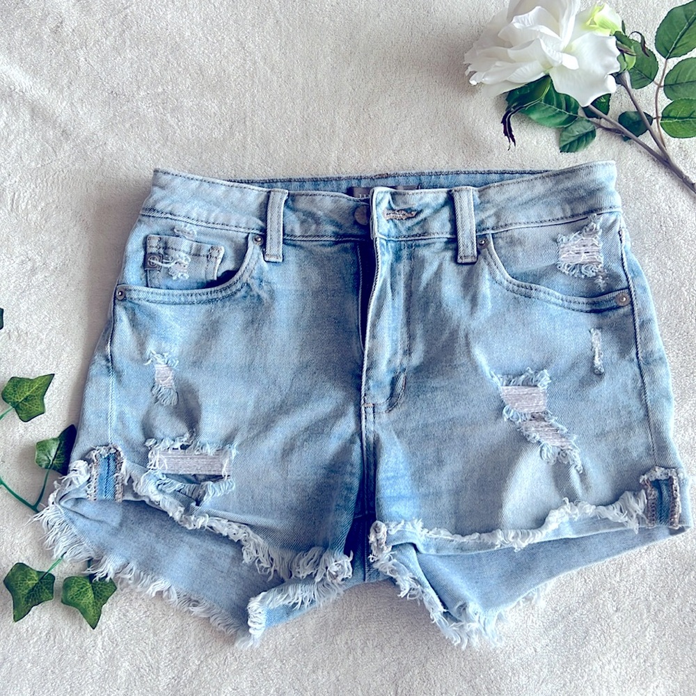 Just USA Acid Wash Denim Shorts (Small)